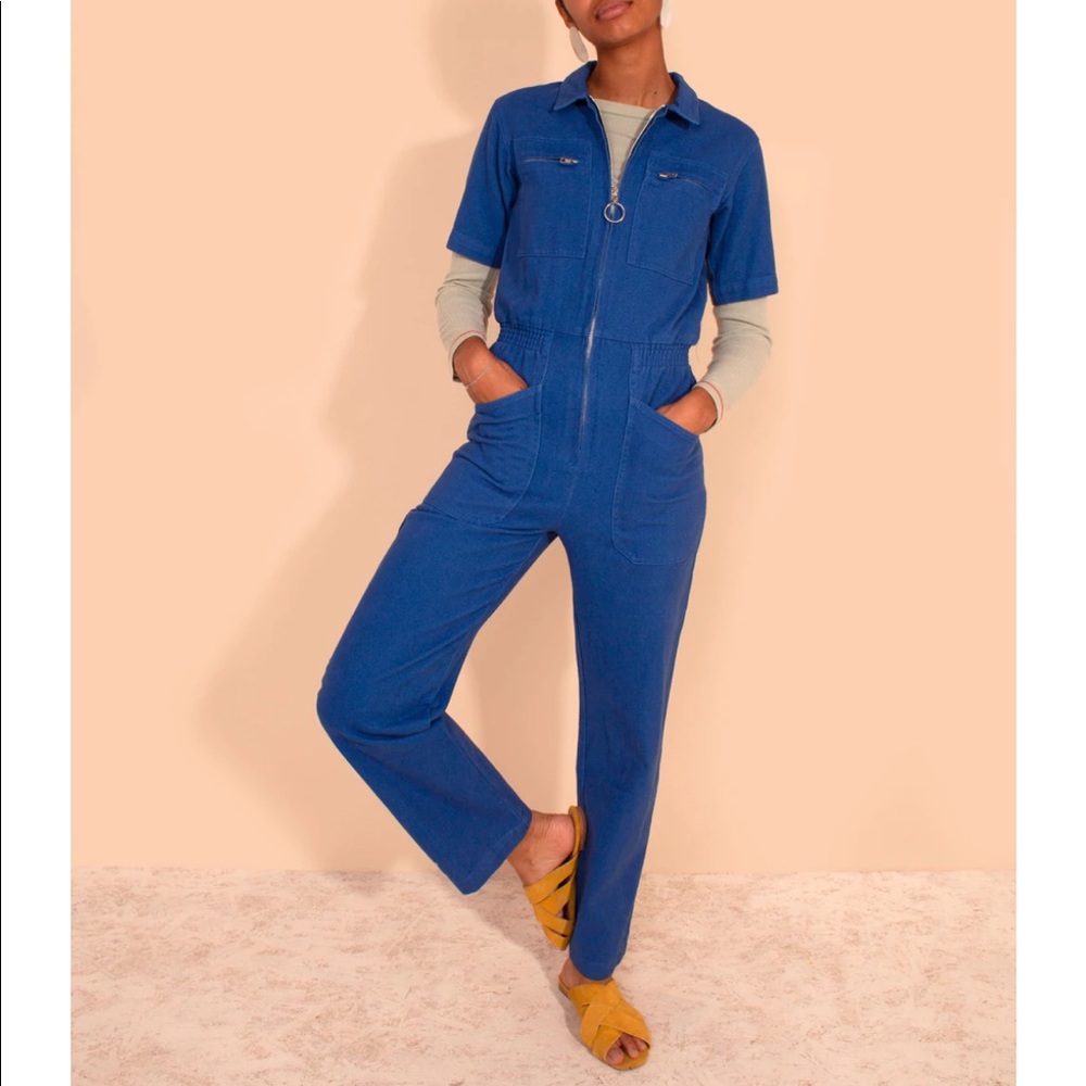 LF Markey Electric Blue Jumpsuit Boilersuit NWT SO CUTE!